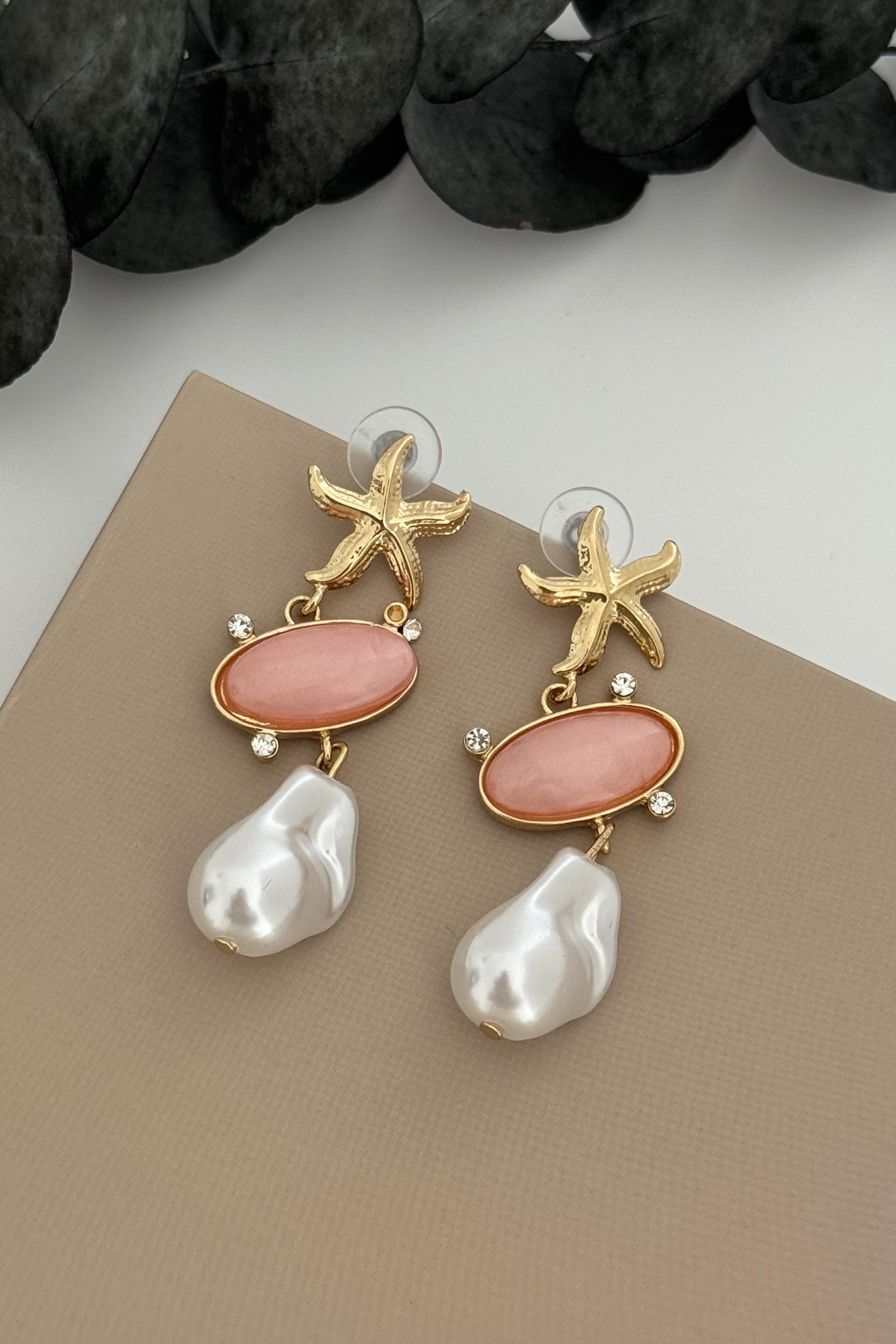 Sea Star Pembe Küpe