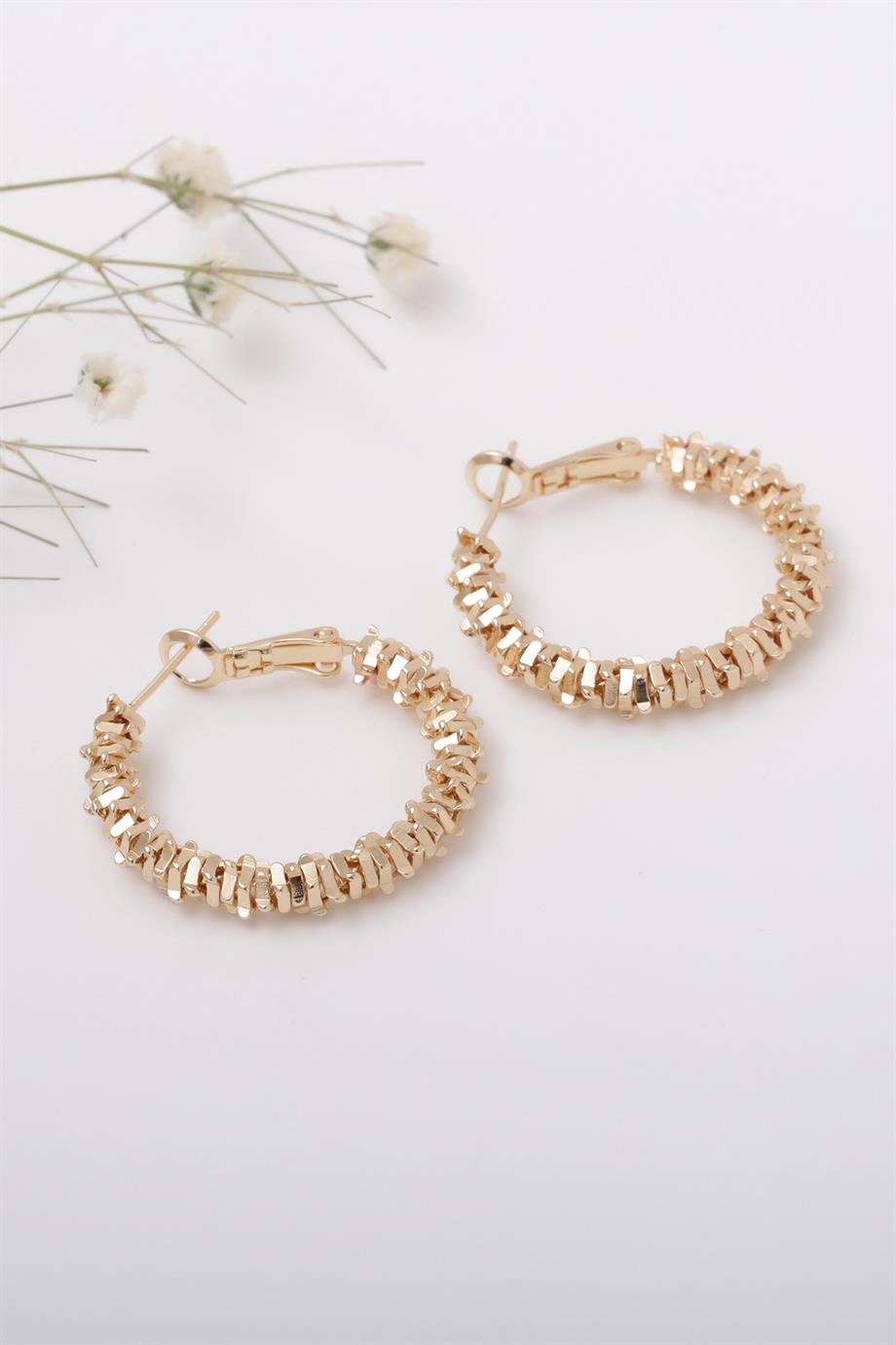 Shine Gold Küpe | Medium