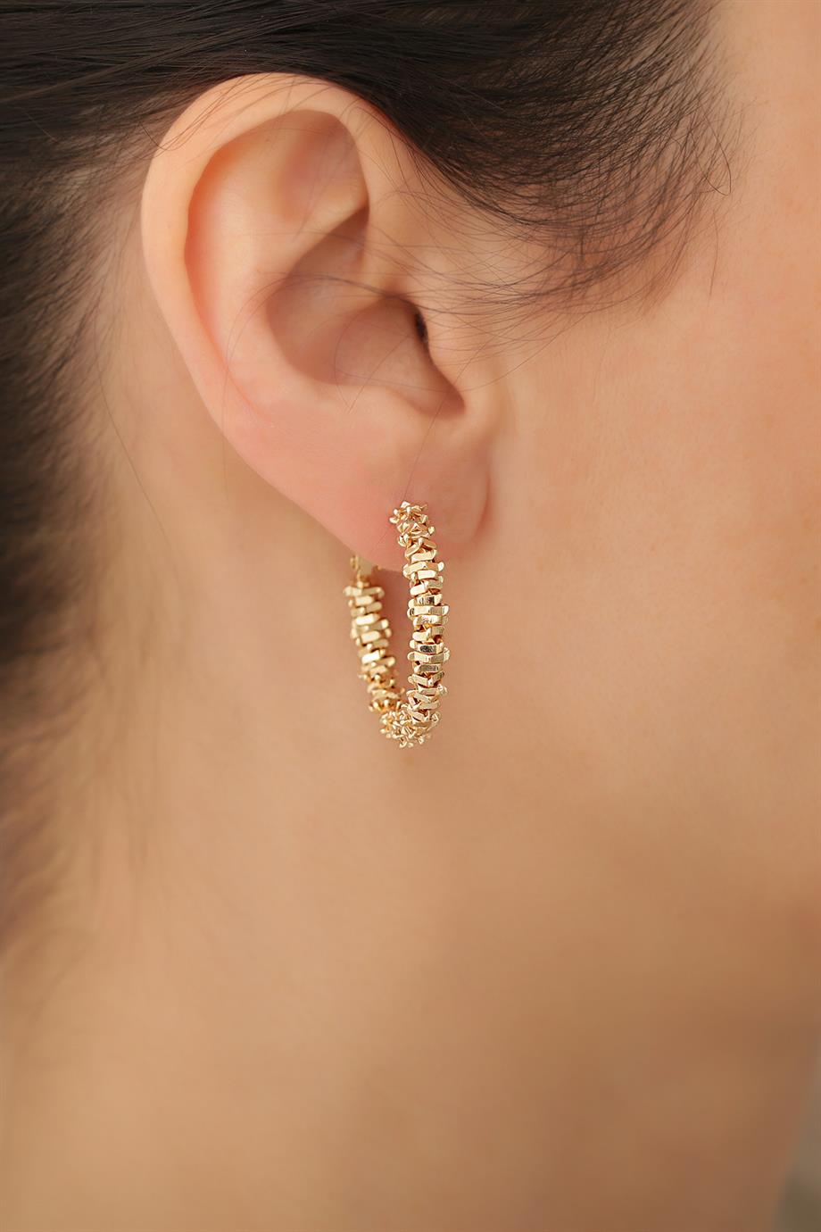 Shine Gold Küpe | Medium