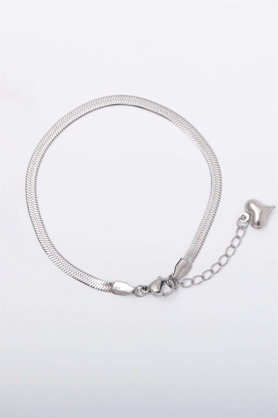 Silver İtalyan Çelik Bileklik