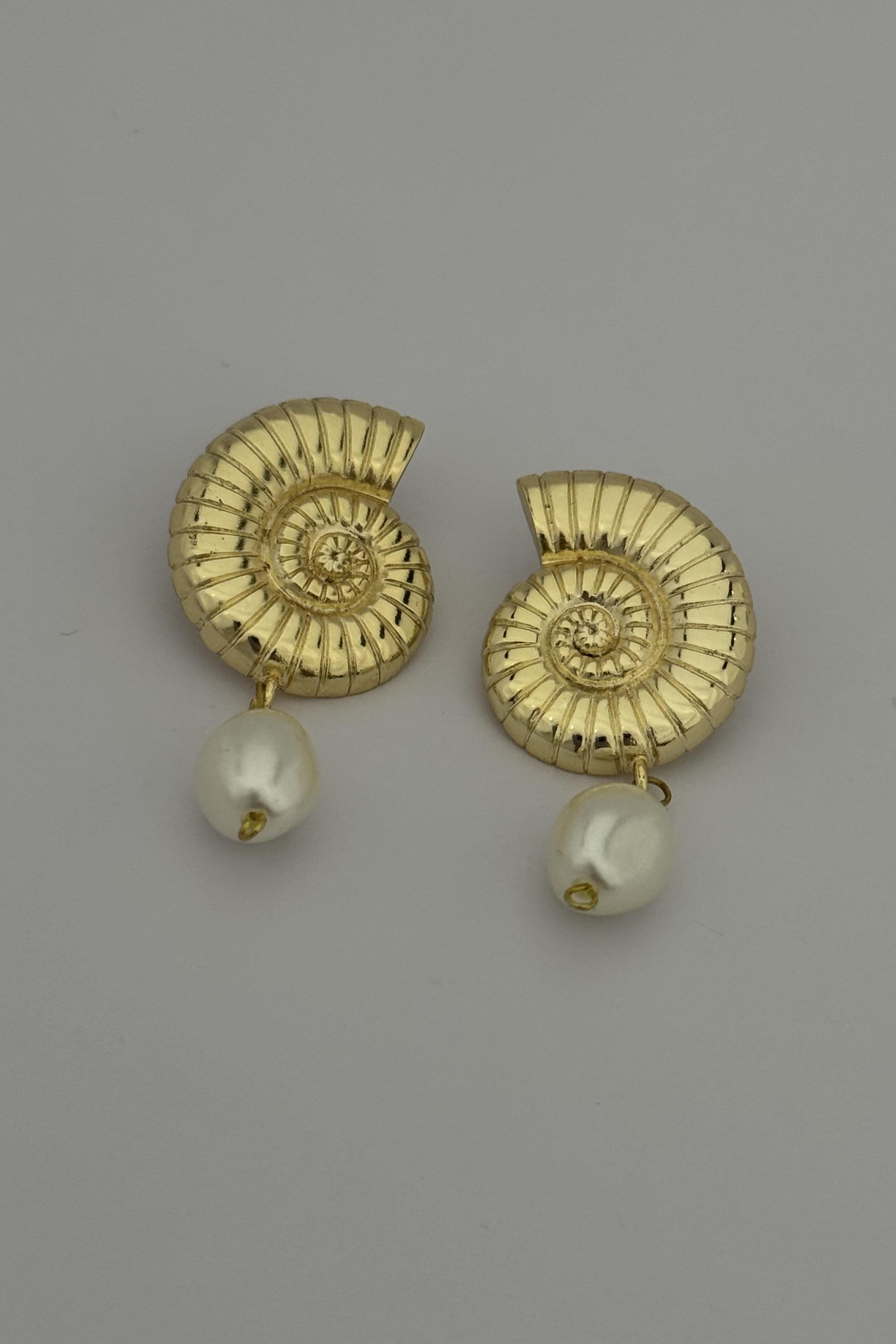 Snail Pearl Küpe