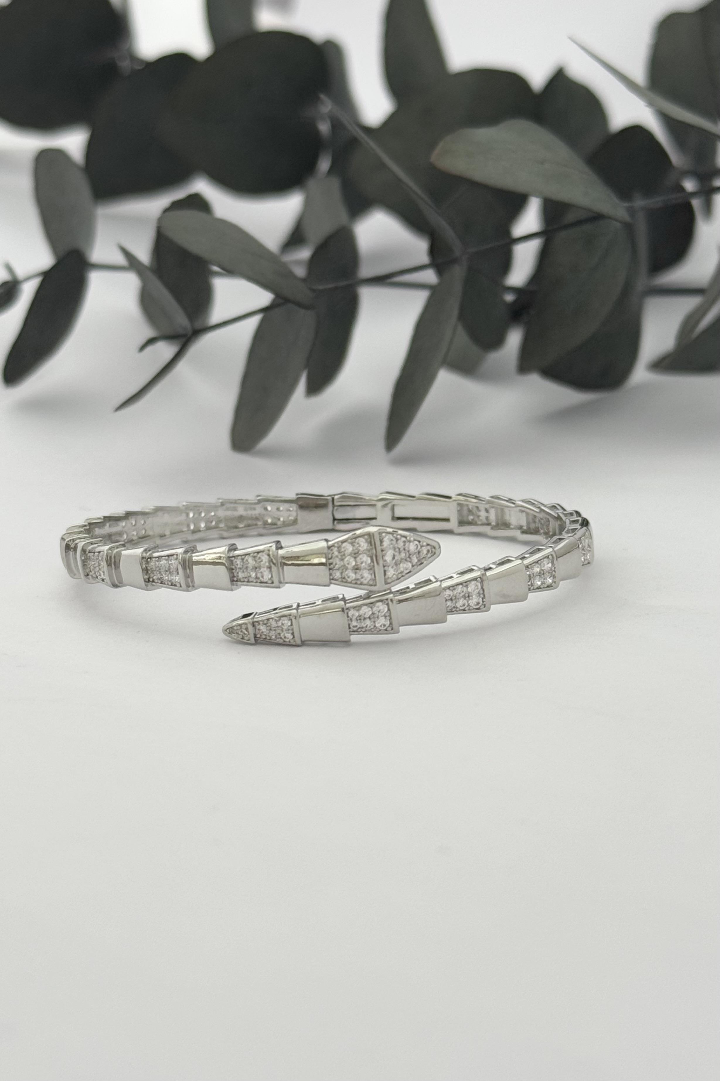 Snake Silver Kelepçe Bileklik