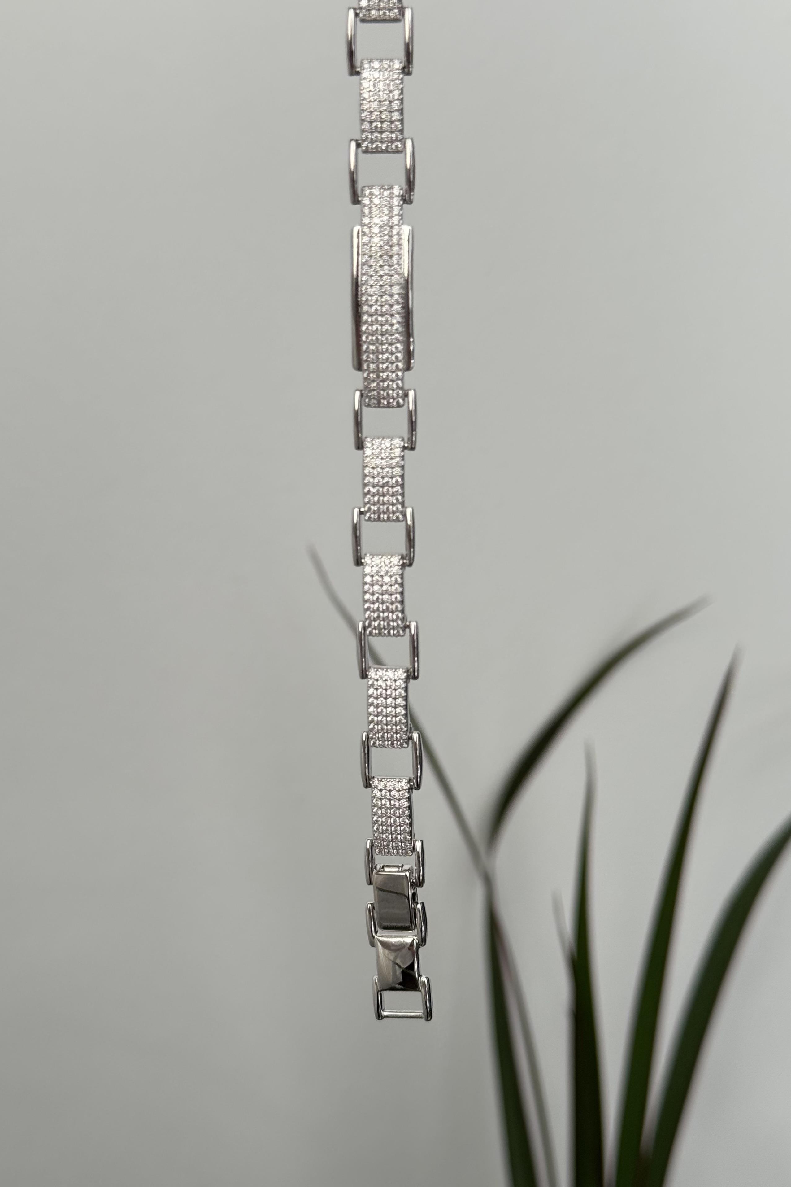 Taşlı Silver Vip Seri Bileklik
