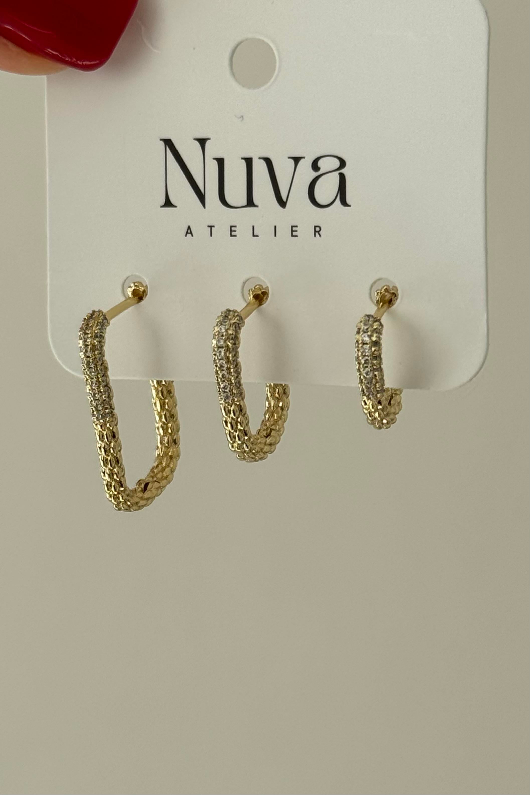 Texture Trio Vip Seri Set Küpe