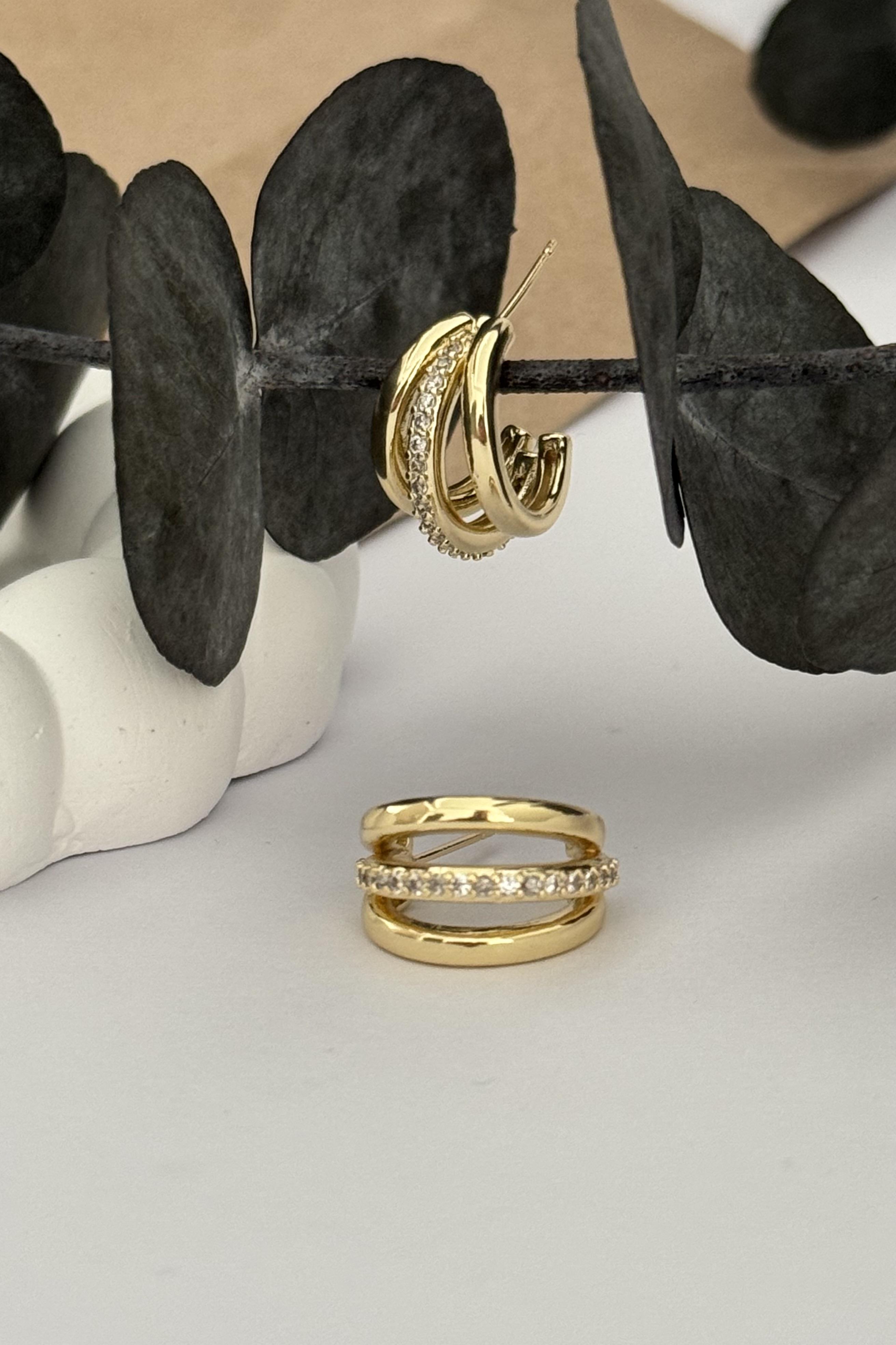 Three Hoop Küpe