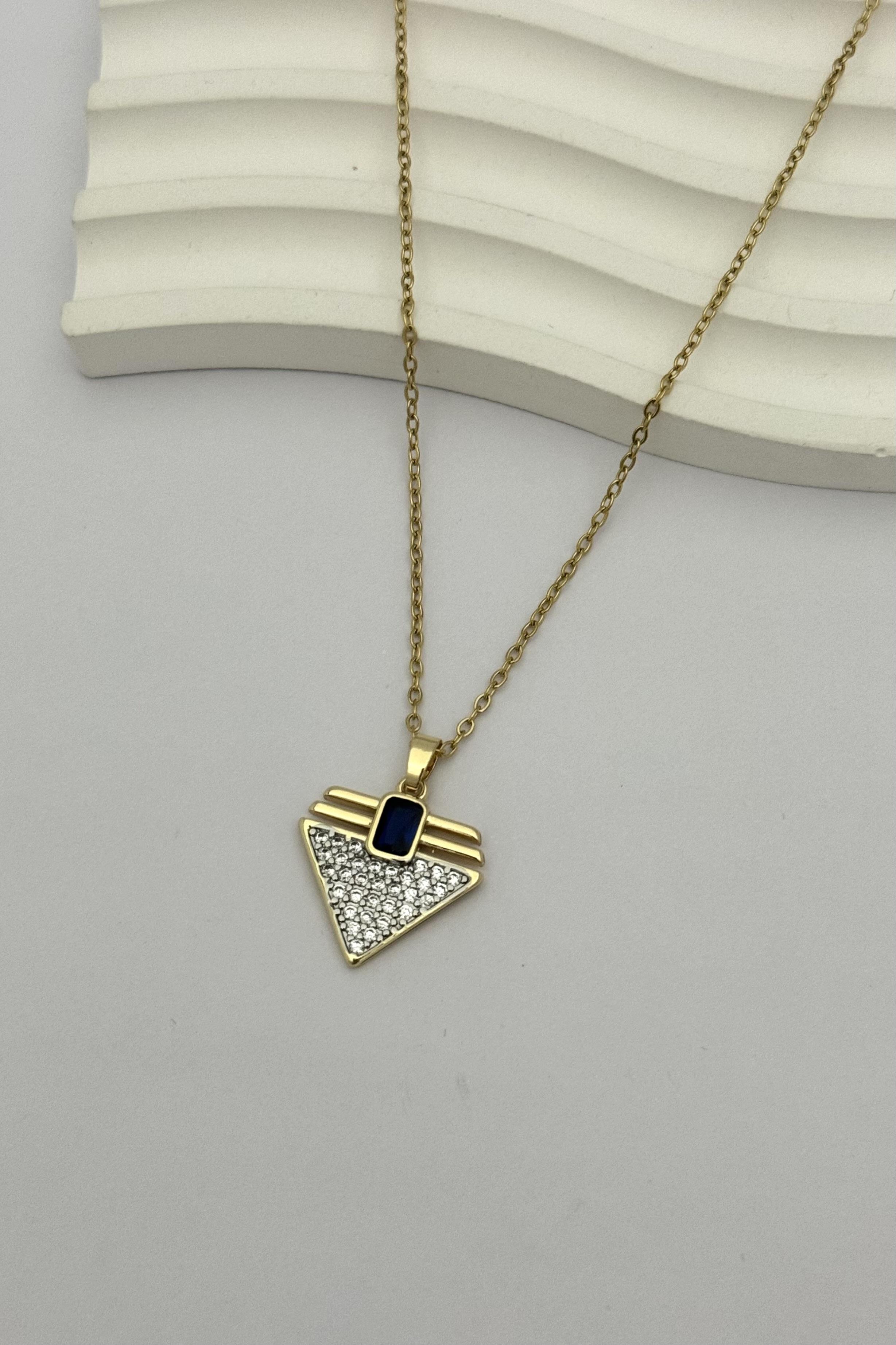 Triangle Night Blue Kolye