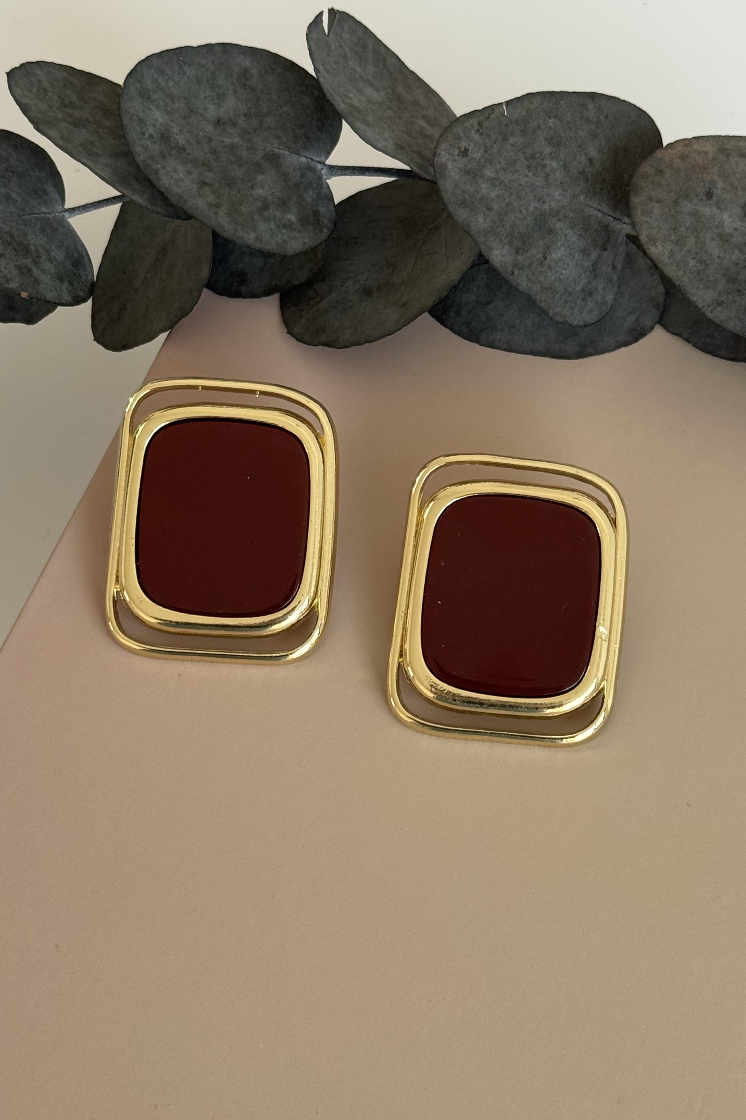 Velora Bordo Küpe