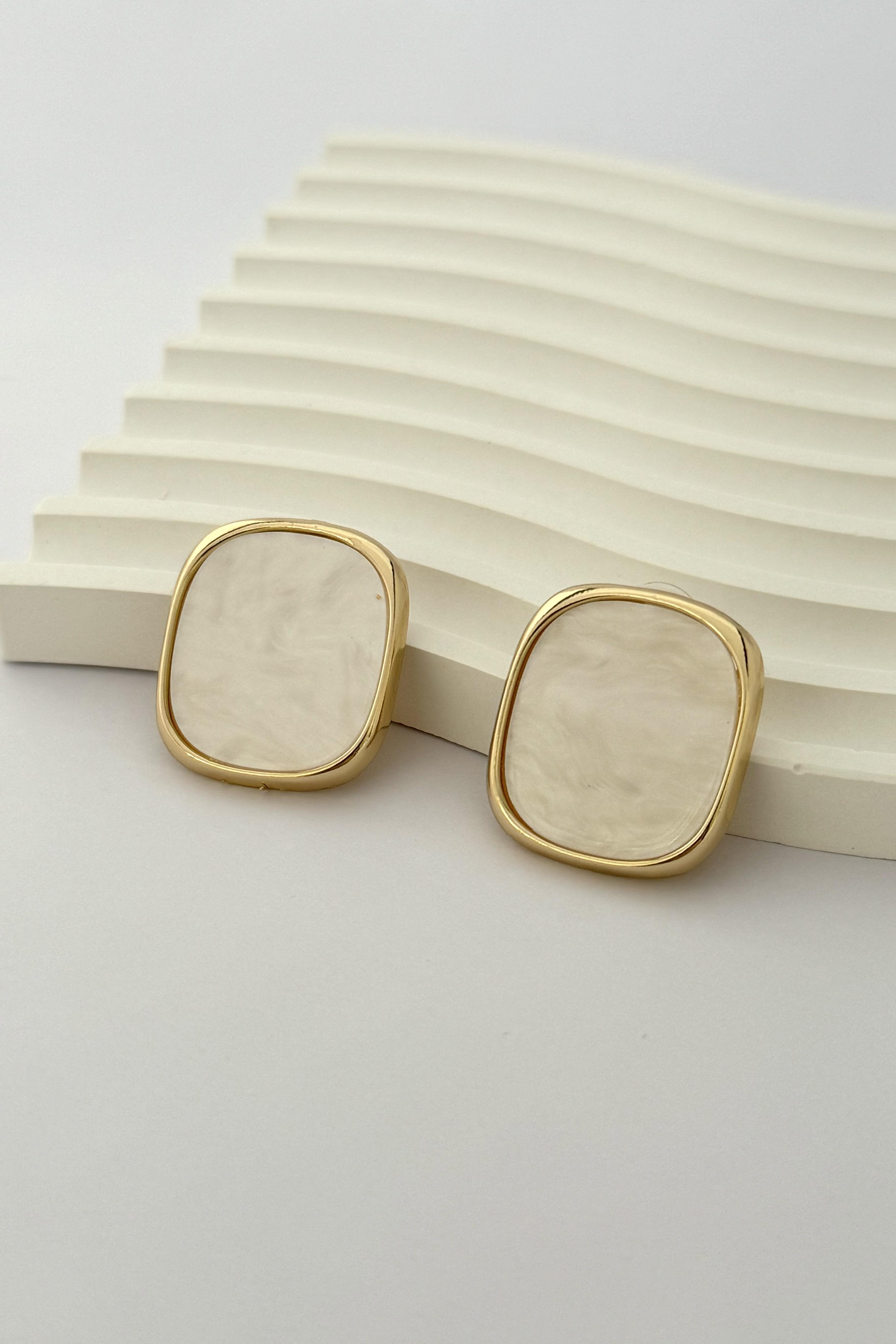 White Square Küpe
