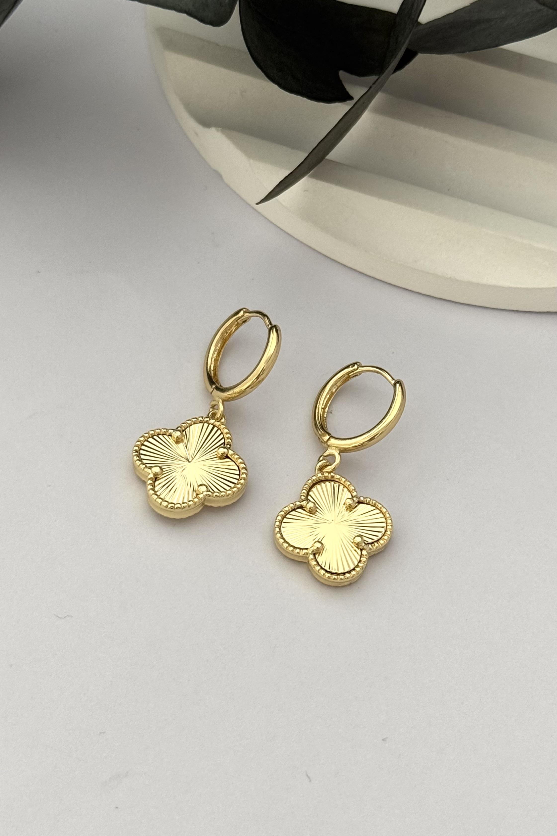 Yonca Gold Küpe