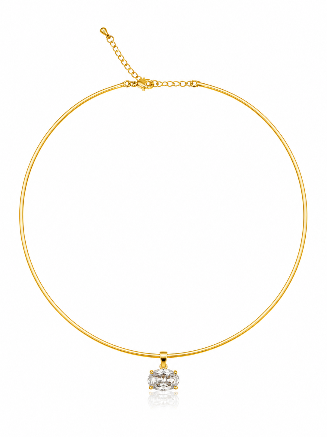 Yuvarlak Taşlı Choker Kolye