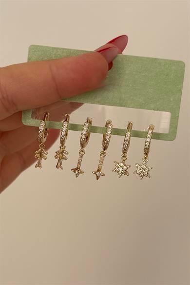 6lı Set Küpe
