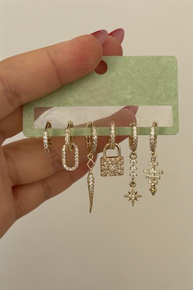 6lı Set Küpe