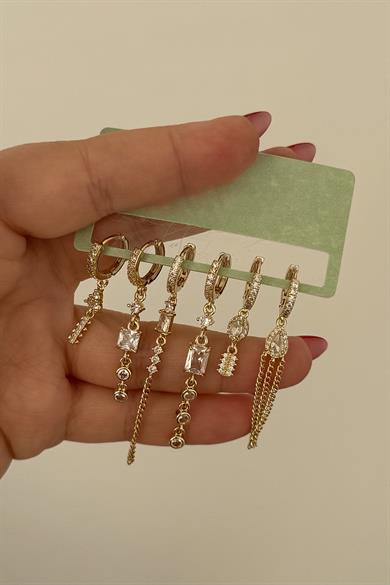 6lı Set Küpe