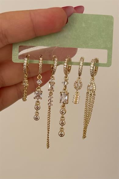 6lı Set Küpe