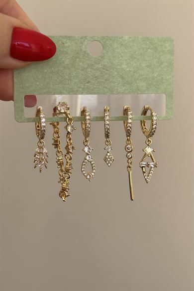 6lı Set Küpe