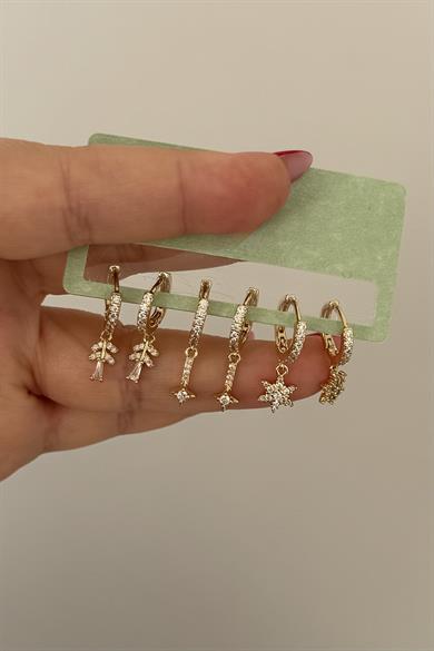 6lı Set Küpe