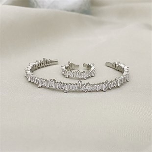 Kelepçe-Yüzük Set Slim Silver