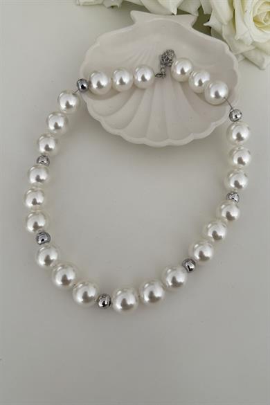Big Pearl Silver Kolye