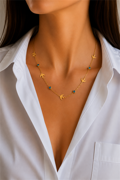 Blue Fly Kolye
