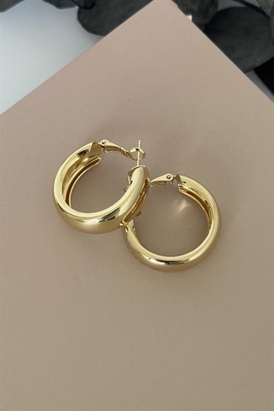 Bold Halka Gold Küpe