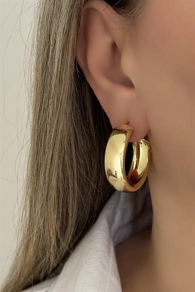 Bold Halka Gold Küpe