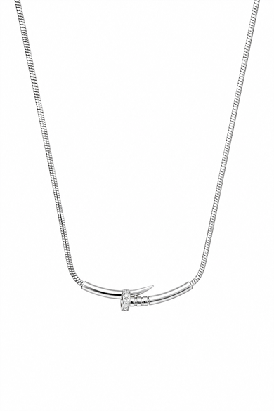 Çivi Model Silver Kolye