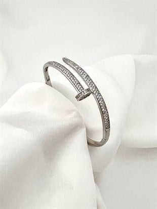 Çivi Silver Kelepçe Bileklik