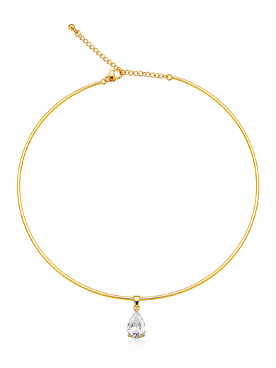 Damla Taşlı Choker Kolye
