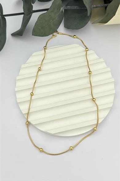 Dorika Gold Çelik Kolye 60 cm