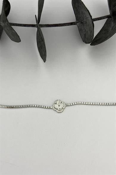 Glamour Clover Silver Bileklik