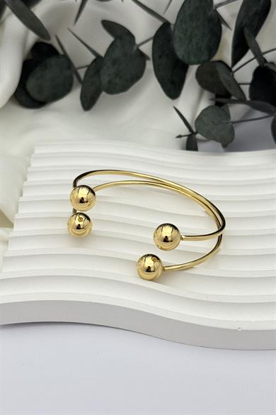 Gold Pearl Kelepçe Bileklik