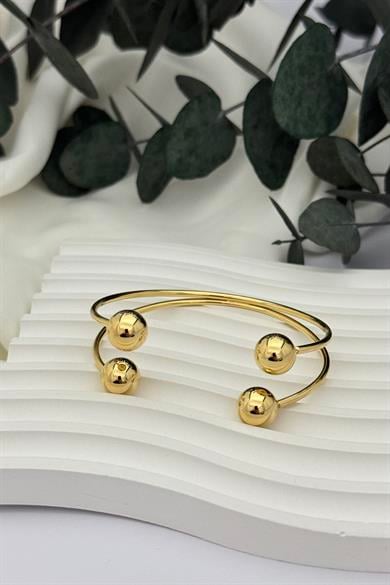 Gold Pearl Kelepçe Bileklik