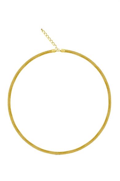 İtalyan Ezme Zincir Gold 45cm Kolye