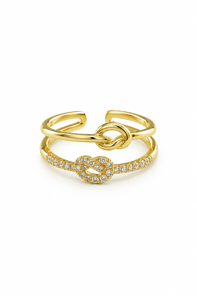 Knot Stone Gold Yüzük