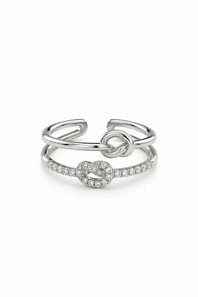 Knot Stone Silver Yüzük