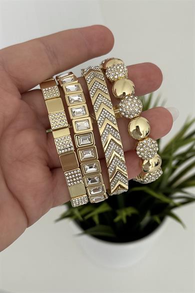 Lastikli Taşlı Bileklik