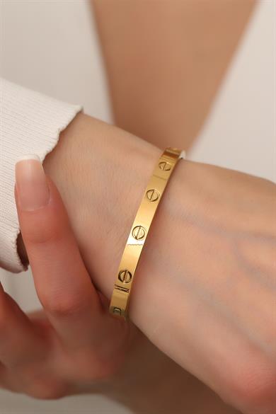 Marka Gold Çelik Kelepçe Bileklik
