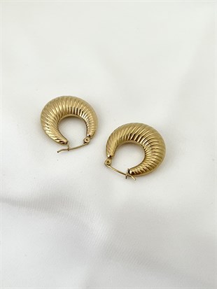 Millie Halka Gold Çelik Küpe