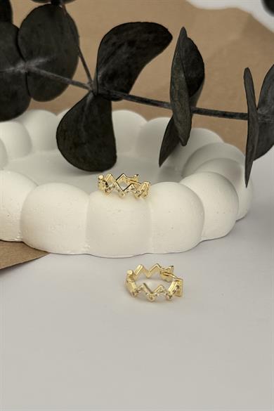 Mini Zig Zag Halka Küpe