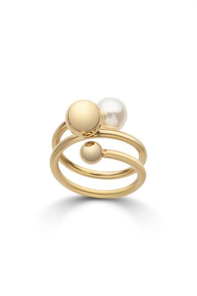 Pearl Gold Çelik Yüzük