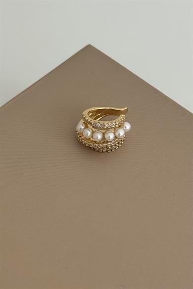 Perla Line Gold Kıkırdak Küpe
