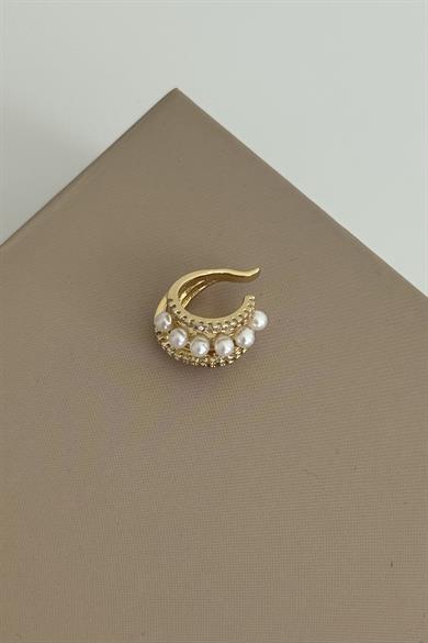 Perla Line Gold Kıkırdak Küpe