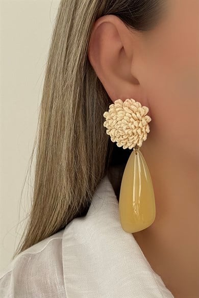 Raffia Bloom Honey Küpe