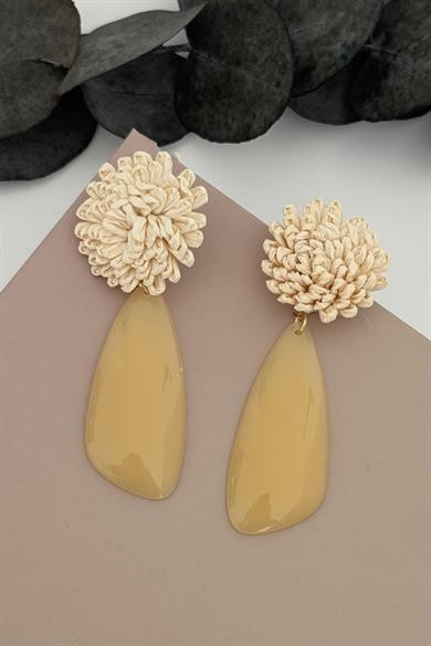 Raffia Bloom Honey Küpe