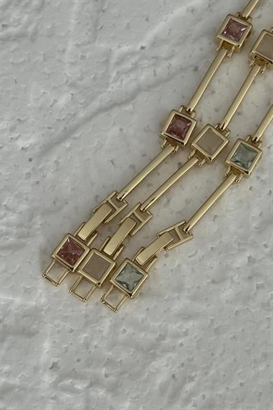 Renkli Taşlı Bileklik
