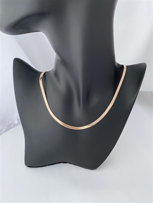 İtalyan Ezme Zincir Rose 45cm Kolye