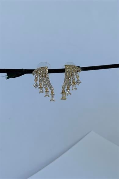 Sallantılı Taşlı Küpe