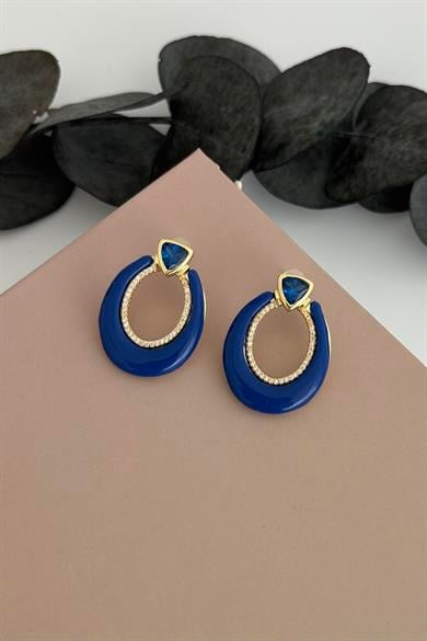 Sapphire Halo Küpe