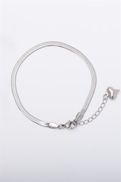 Silver İtalyan Çelik Bileklik