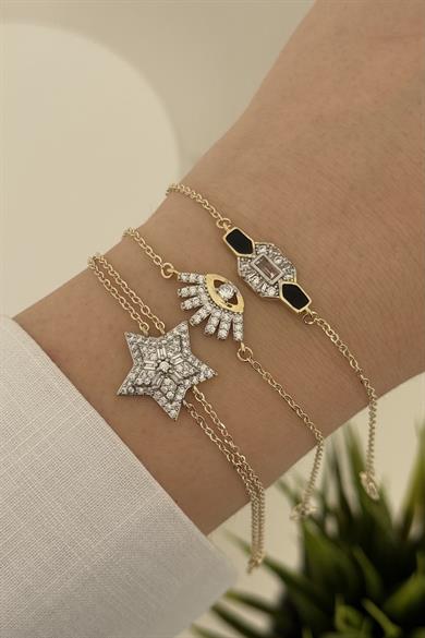 Siyah Mineli Bileklik